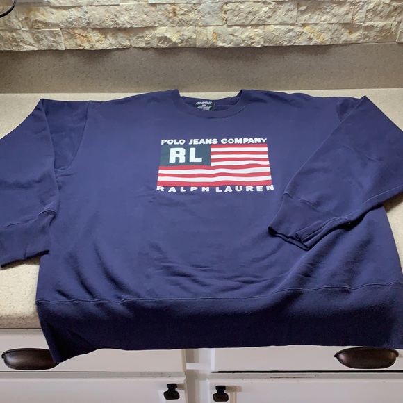 Vintage early 80’s Ralph Lauren Polo Jeans oversized-sweatshirt pull over crew - Picture 5 of 16